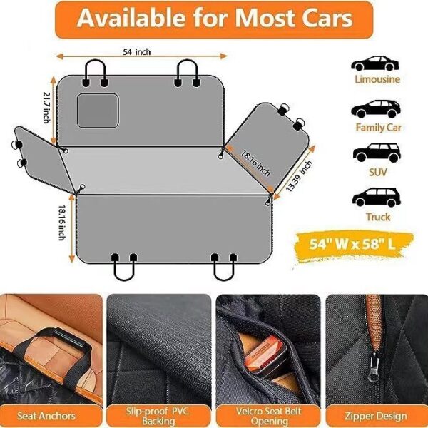 Pet Mat Car Rear Seat Cushion Water And Dirt Resistant Anti-bite - Image 8
