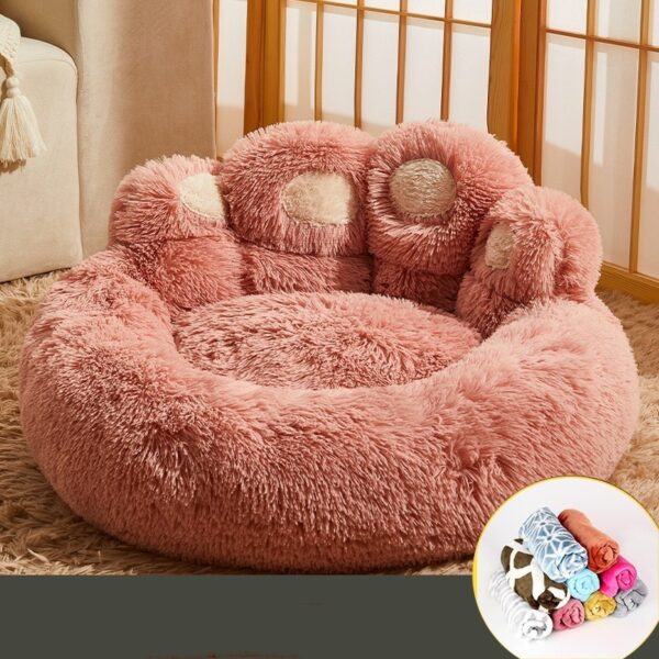 Kennel Warm Medium Large Dog Corgi Golden Retriever Bed Fleece-lined Sofa Mattress - Image 5