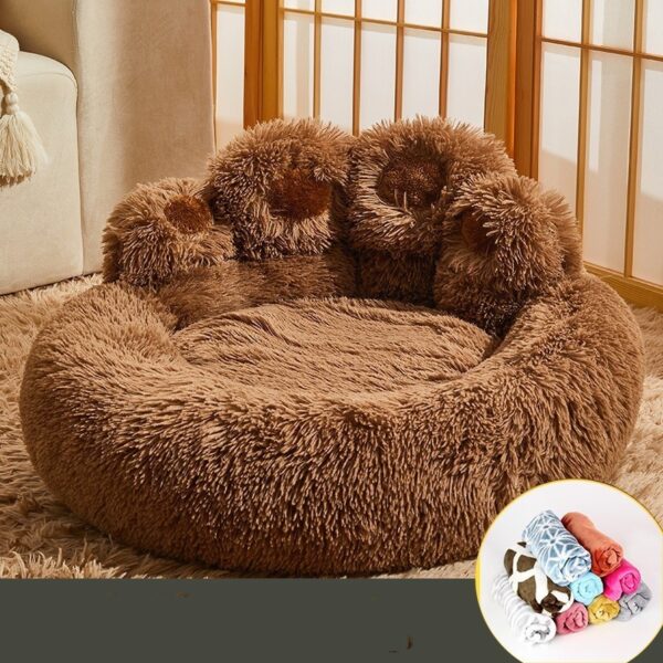 Kennel Warm Medium Large Dog Corgi Golden Retriever Bed Fleece-lined Sofa Mattress - Image 3